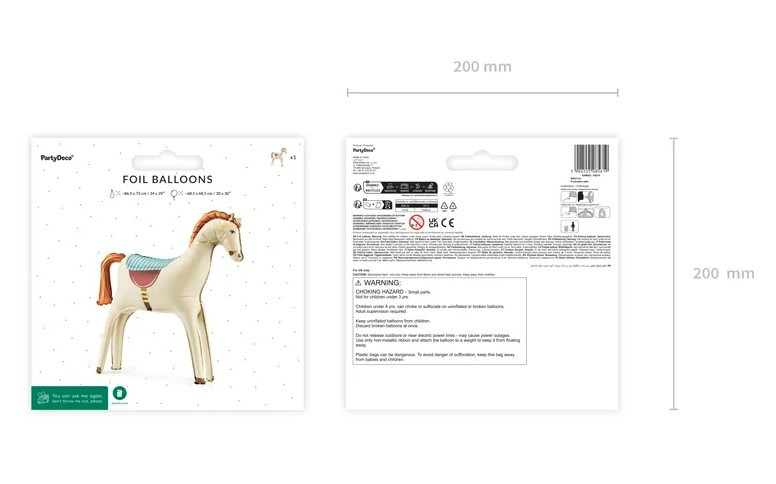 Balon foliowy Koń 86,5x73cm FB275 PartyDeco
